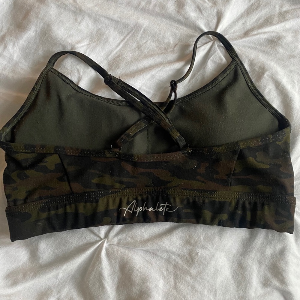 Camo alphalete bra